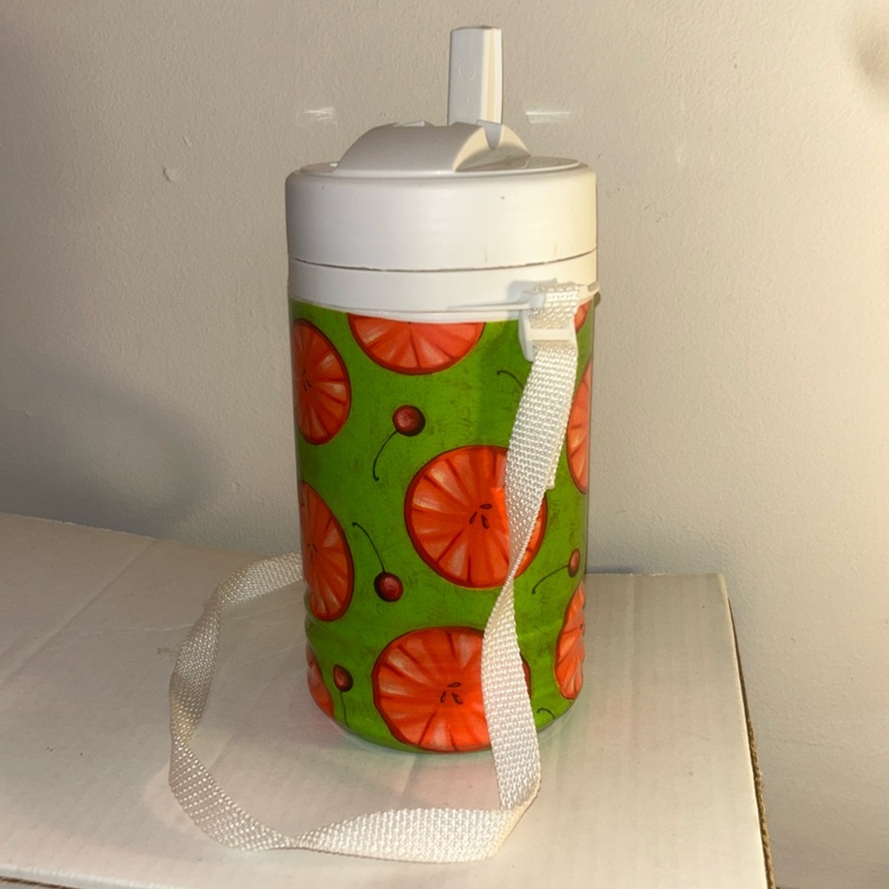 Vintage Igloo Fruit Patterned Water Jug